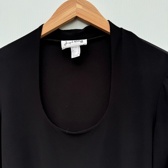 Joseph Ribkoff scoop neck size 12 Elegant Black Blouse - Picture 2 of 6